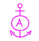 a) nel margine destro delle carte. b) nel dorso della carta nautica. X c) nella carta (fascicolo) n. 1111 INT 1, edita dall'i.i.m.m. 93 6 720 720 Il simbolo in figura, riportato sulla carta nautica, indica: a) un punto di ormeggio con porto turistico.