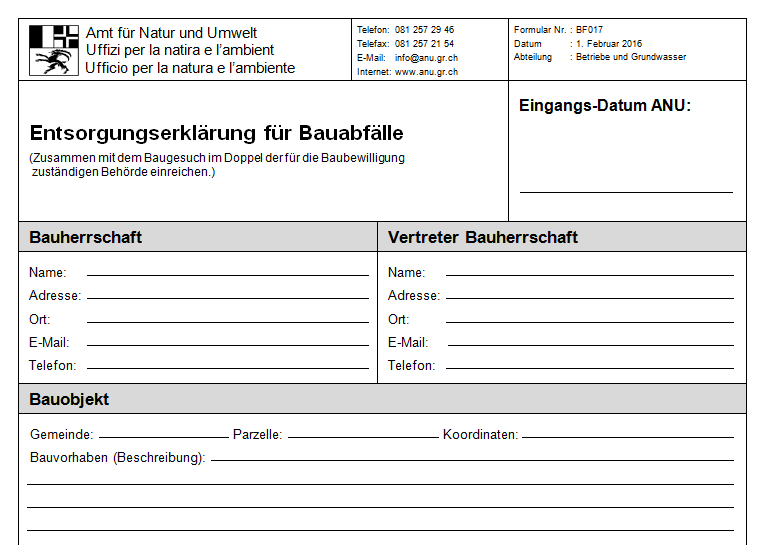 Dichiarazione di smaltimento