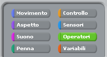 Scatolo perde energia Scatolo inizia con un'energia di 50 punti Quando Scatolo tocca il colore rosso, perde energia Puoi trascinare la variabile!