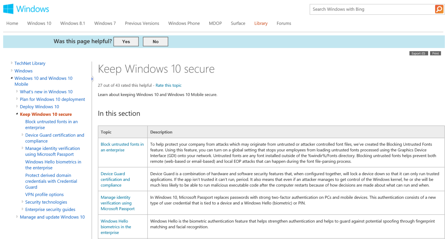 Link Windows 10 Servicing Options Windows 10 Security Guide Enterprise Data