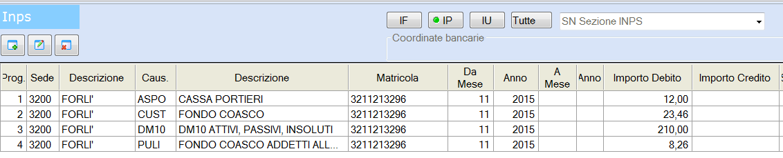 7. Gestione Delega F24 esterna ALTRI ADEMPIMENTI 61. Versamenti Unificati 01.