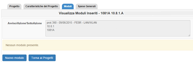 Moduli Scelta tipo modulo Selezione tipologia forniture Prima dell inoltro della candidatura ogni modulo inserito può essere