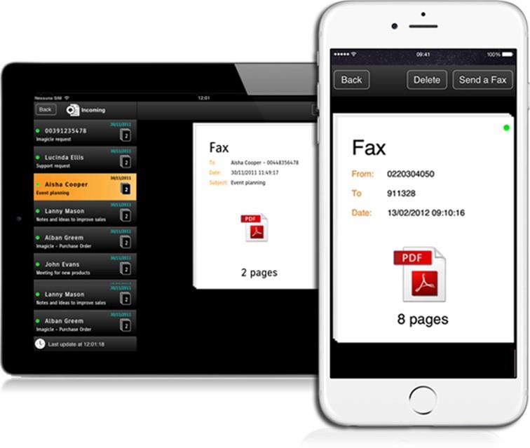 Con Imagicle Fax, StoneFax è il primo server fax IP che estende le funzionalità fax ai dispositivi mobili, potenziando al massimo il sistema di comunicazione, sia nelle piccole e medie aziende che