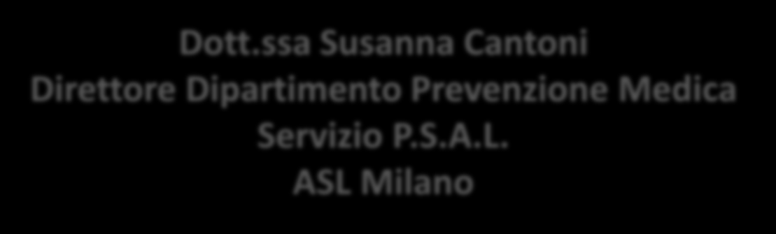 EXPO 2015: attività di prevenzione Milano 16 marzo 2015 Dott.