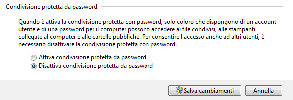 Windows 7/8 della condivisione file Creazione di una cartella condivisa Sotto