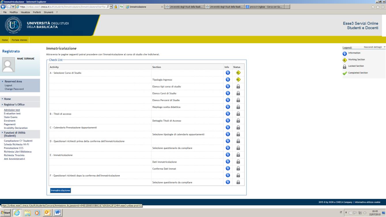 Once accessed, click the Registrar s Office - Admission - Admission Test menu (Fig. 12).