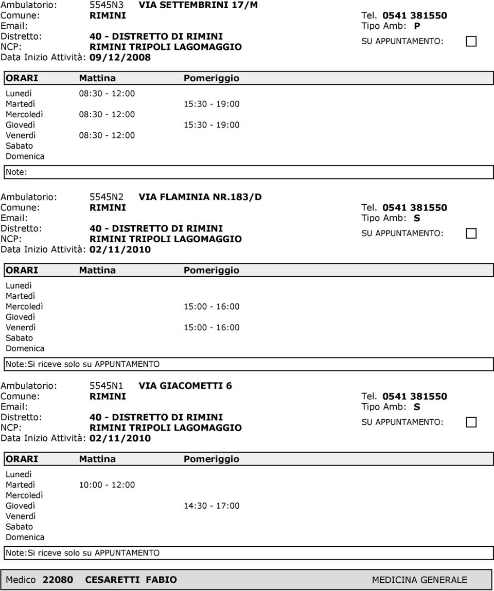183/D Comune: RIMINI Tel.