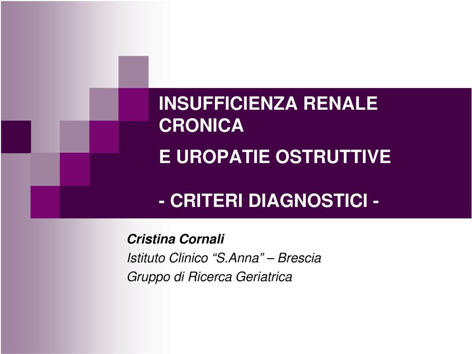 DIAGNOSTICI - Cristina Cornali