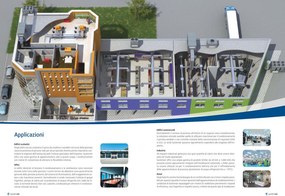 Systemair offre una vasta gamma di apparecchiature atte a questo scopo; i ventilconvettori con motori EC consentono di ottenere la flessibilità richiesta.