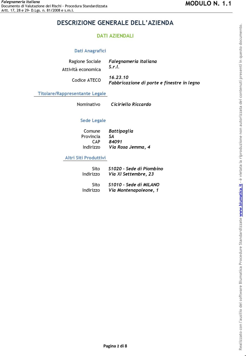 Falegnameria Italiana S.r.l. 16.23.