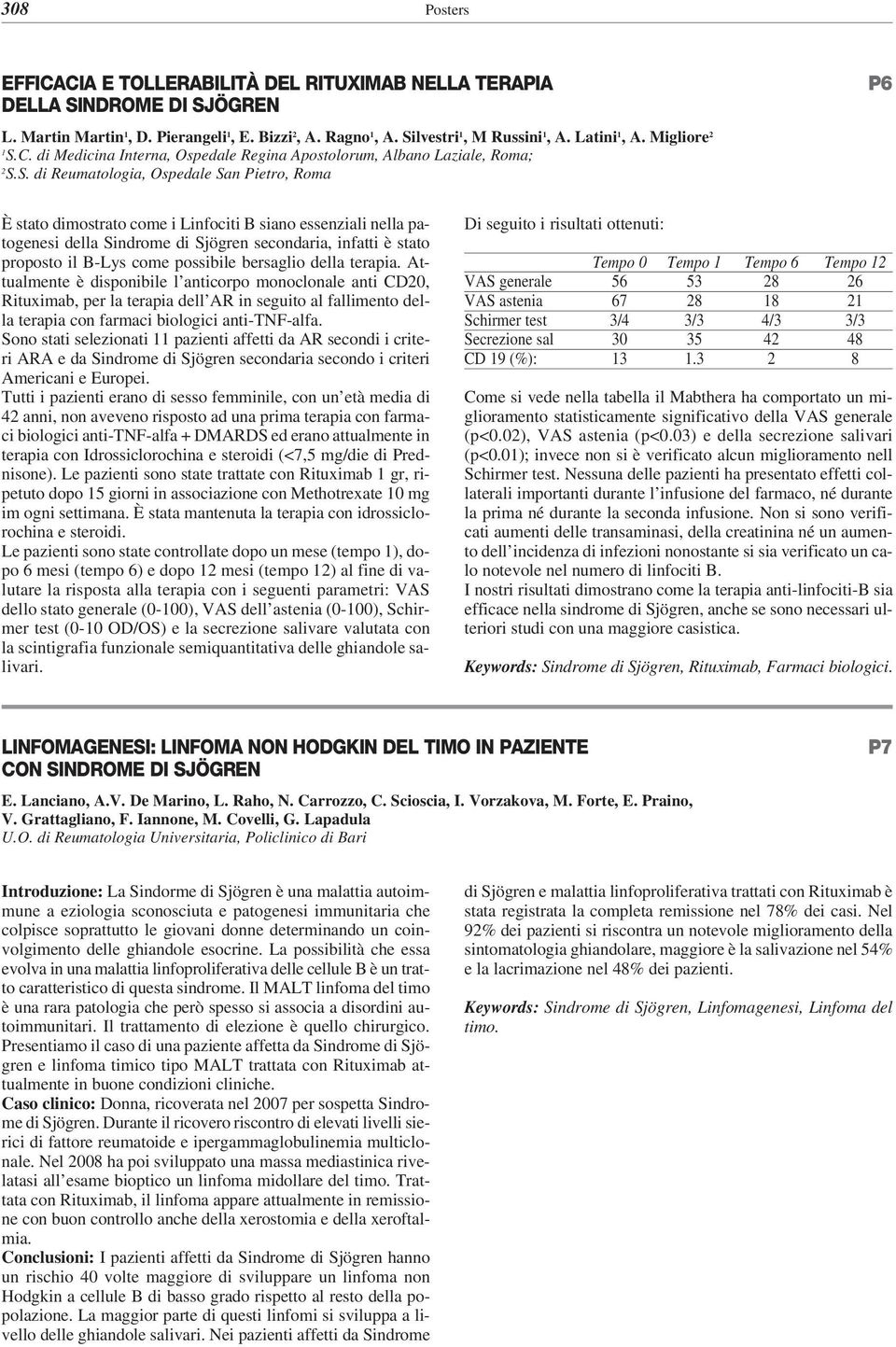 C. di Medicina Interna, Ospedale Regina Apostolorum, Albano Laziale, Roma; 2 S.