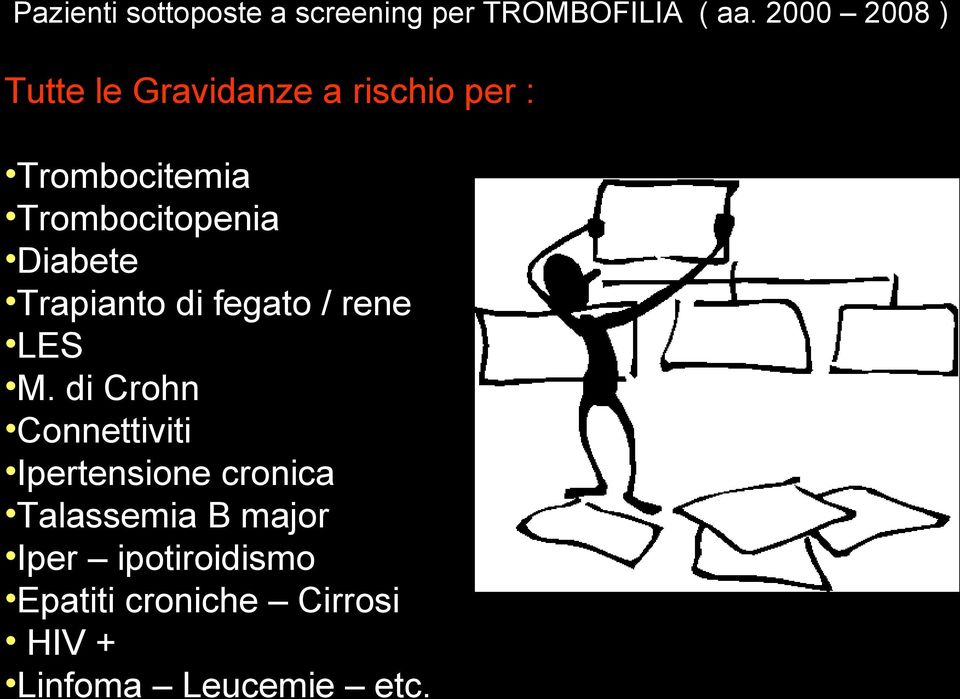 Trombocitopenia Diabete Trapianto di fegato / rene LES M.