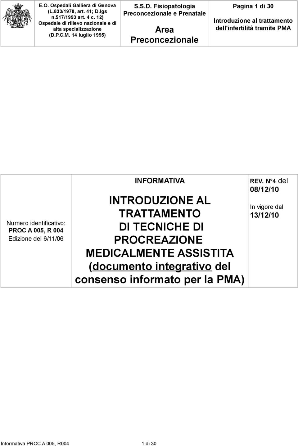 MEDICALMENTE ASSISTITA (documento integrativo del consenso informato per la