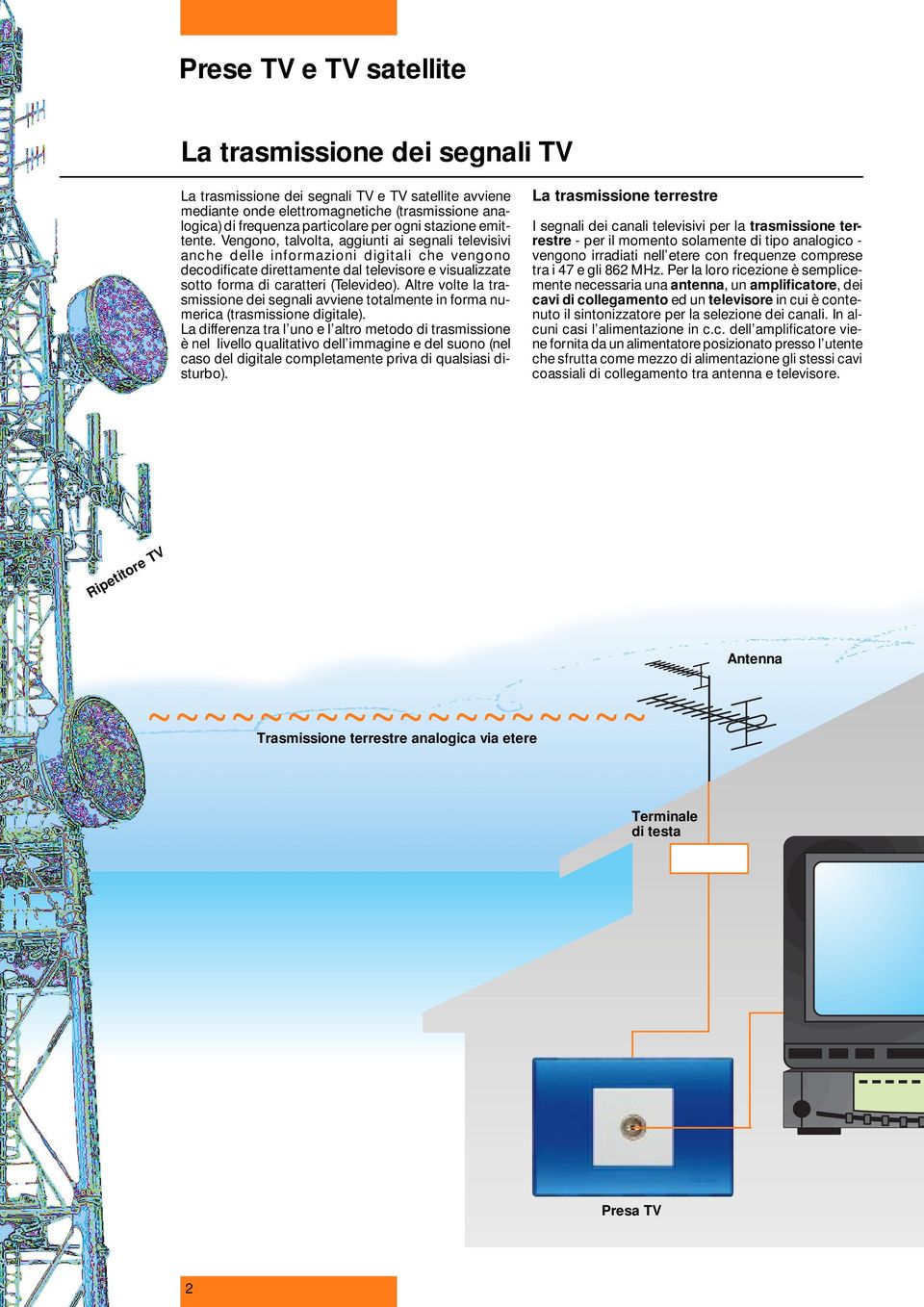 Altre volte la trasmissione dei segnali avviene totalmente in forma numerica (trasmissione digitale).