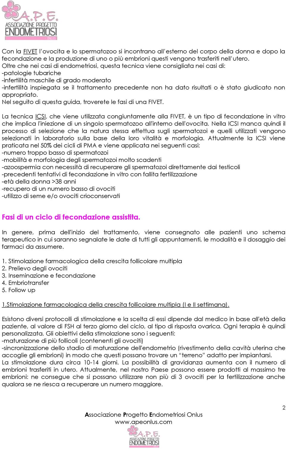 ha dato risultati o è stato giudicato non appropriato. Nel seguito di questa guida, troverete le fasi di una FIVET.