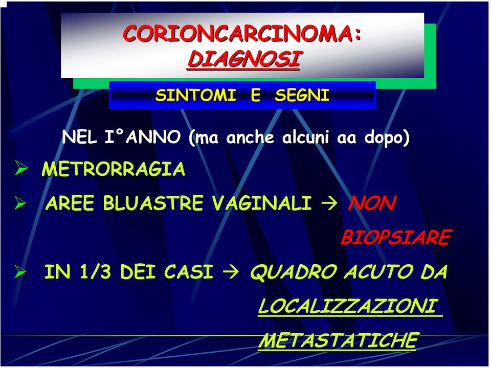 dopo) METRORRAGIA AREE BLUASTRE VAGINALI NON