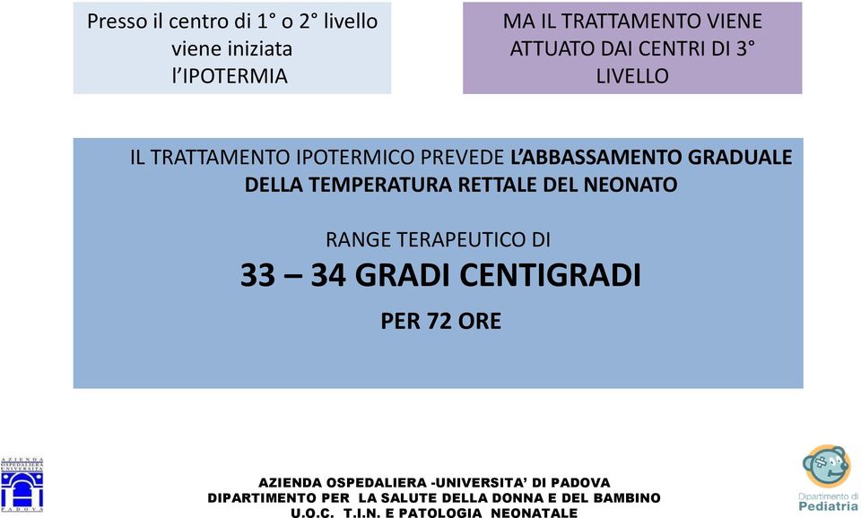 IPOTERMICO PREVEDE L ABBASSAMENTO GRADUALE DELLA TEMPERATURA