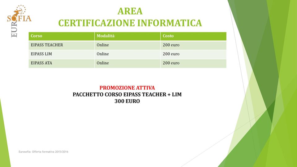 EIPASS ATA Online 200 euro PROMOZIONE