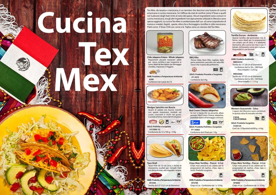 Alcuni ingredienti sono comuni in cucina messicana, ma gli altri ingredienti non tipicamente utilizzati in Messico sono spesso aggiunti.