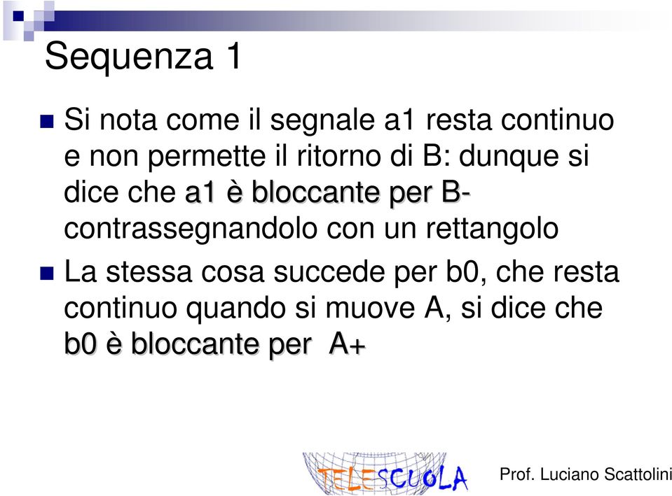 B-B contrassegnandolo con un rettangolo La stessa cosa succede per