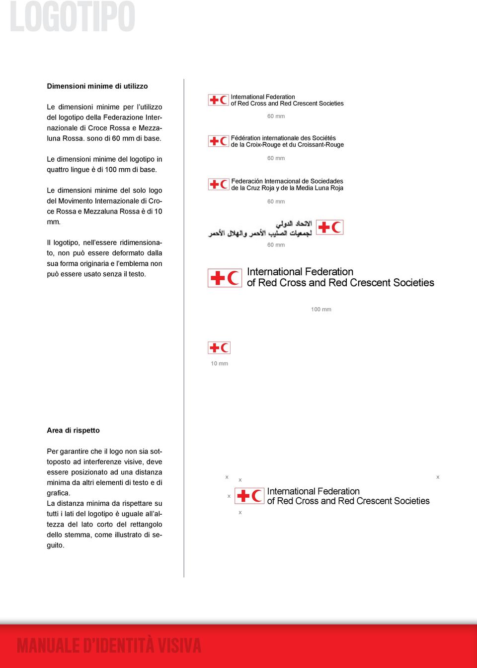 International Federation of Red Cross and Red Crescent Societies 60 mm Fédération internationale des Sociétés de la Croix-Rouge et du Croissant-Rouge 60 mm Federación Internacional de Sociedades de