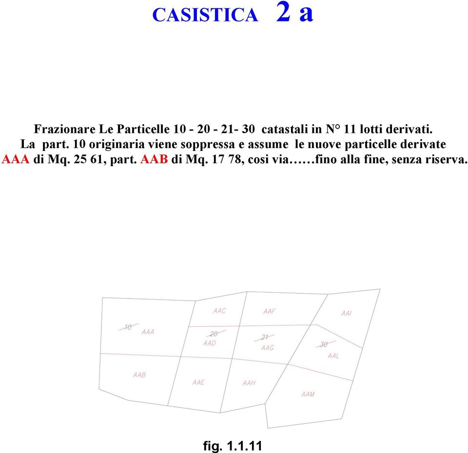 10 originaria viene soppressa e assume le nuove particelle