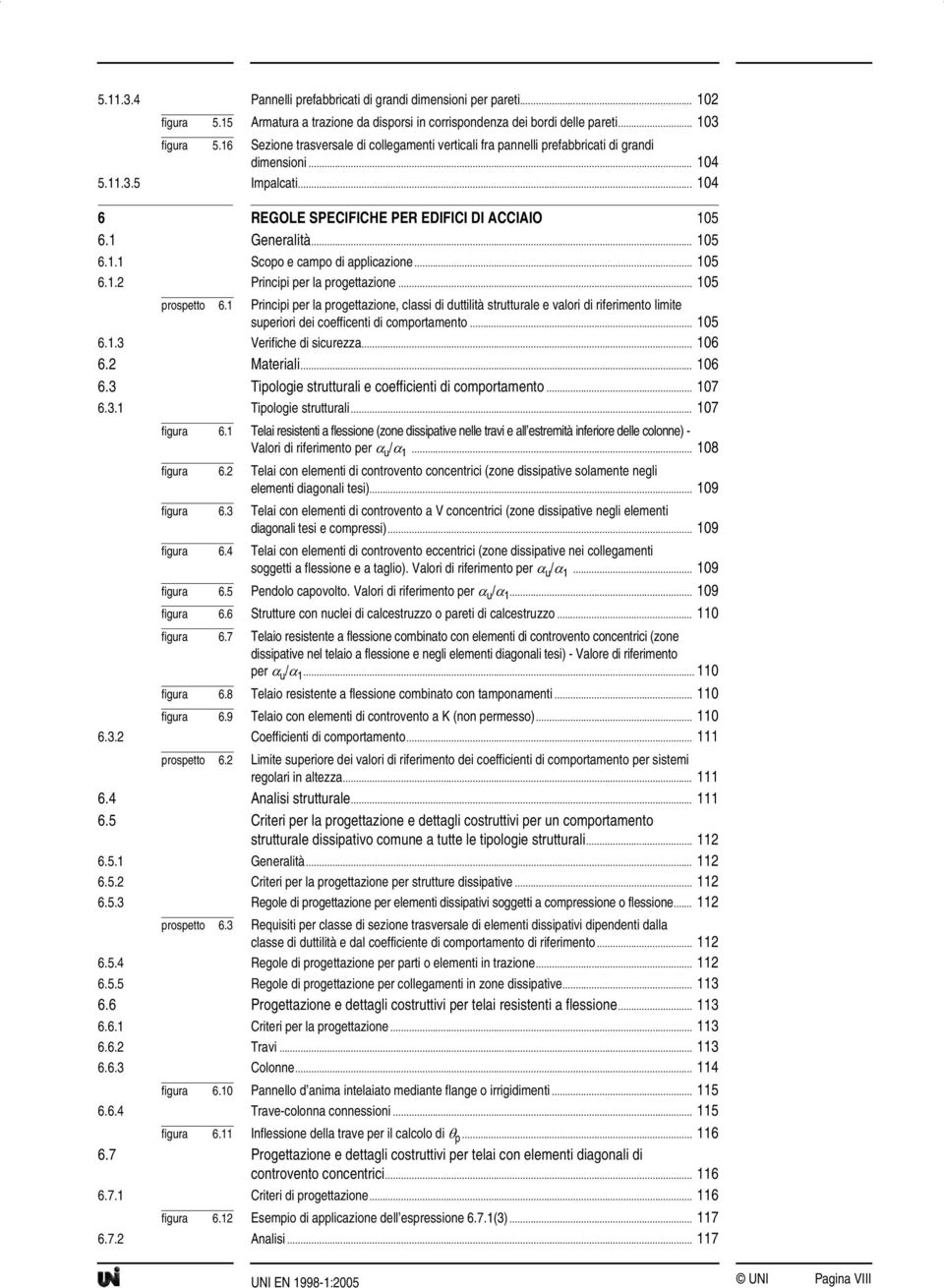 .. 105 6.1.2 Principi per la progettazione... 105 prospetto 6.