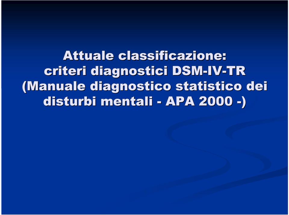 IV-TR (Manuale diagnostico