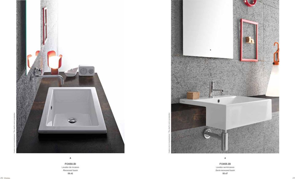 BI Lavabo da incasso Recessed basin 58.42 FO055.