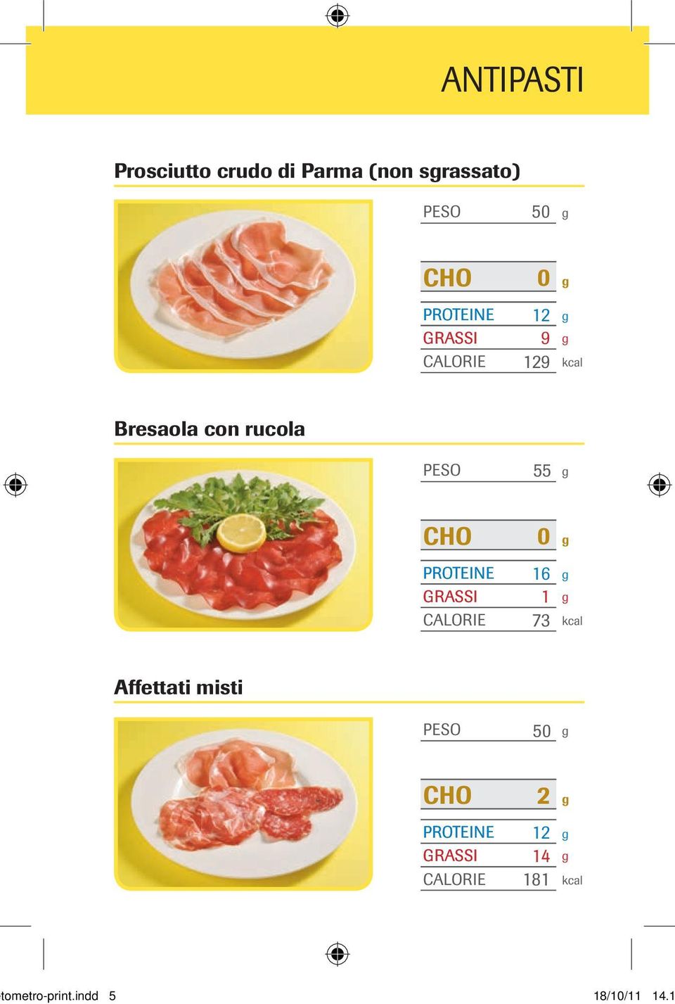 rucola 55 16 1 73 Affettati misti 5 2