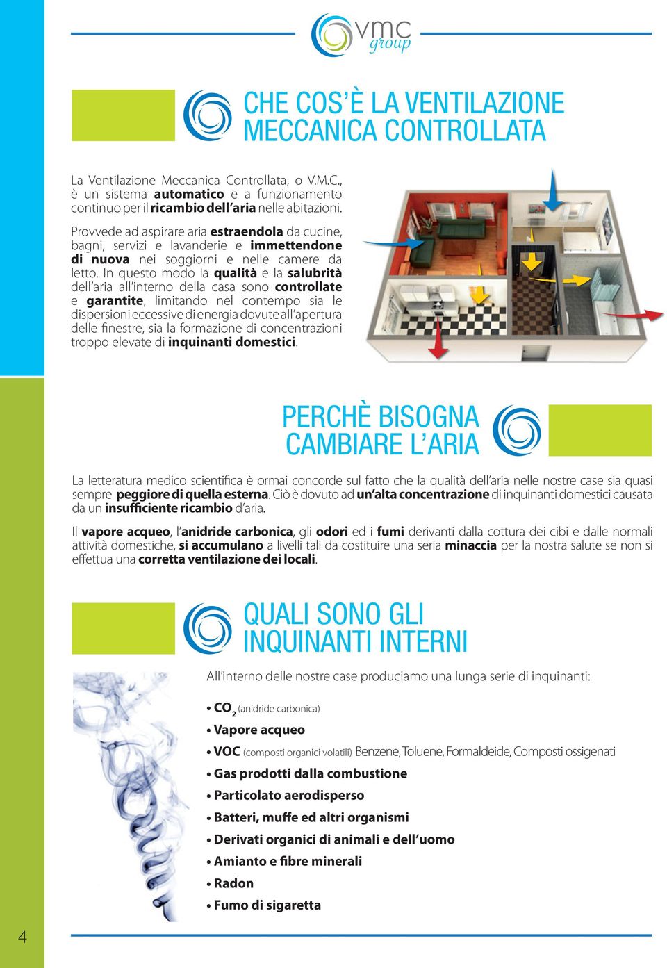 In questo modo la qualità e la salubrità dell aria all interno della casa sono controllate e garantite, limitando nel contempo sia le dispersioni eccessive di energia dovute all apertura delle