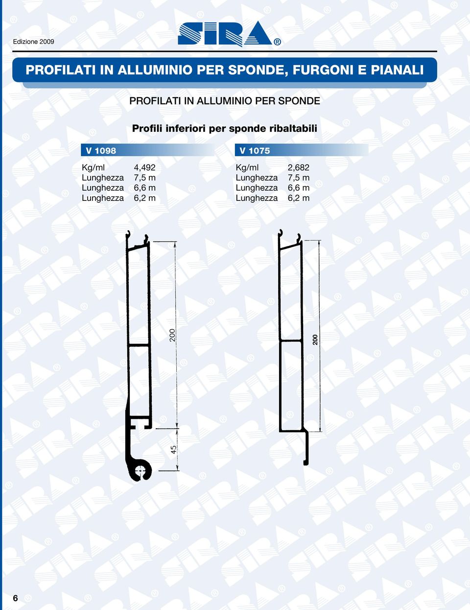 Kg/ml 4,492 Lunghezza 6,2 m