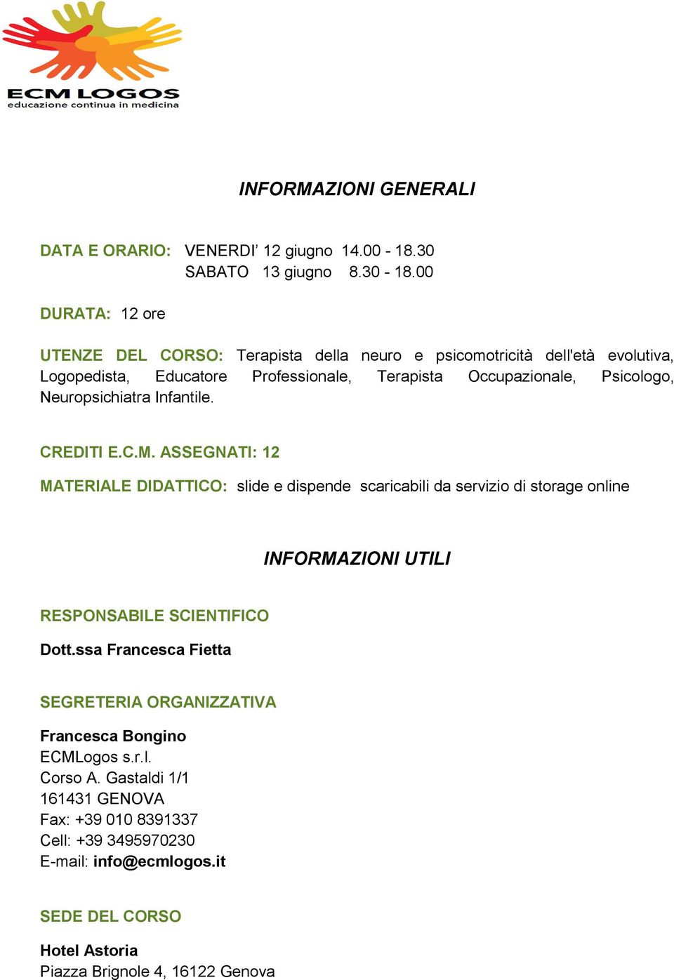 Neuropsichiatra Infantile. CREDITI E.C.M.