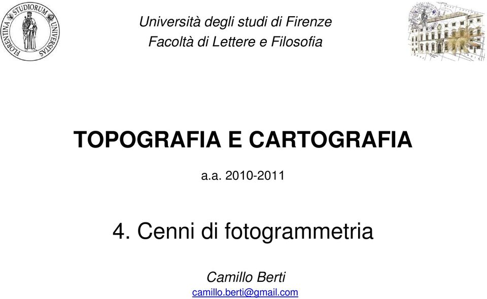 CARTOGRAFIA a.a. 2010-2011 4.