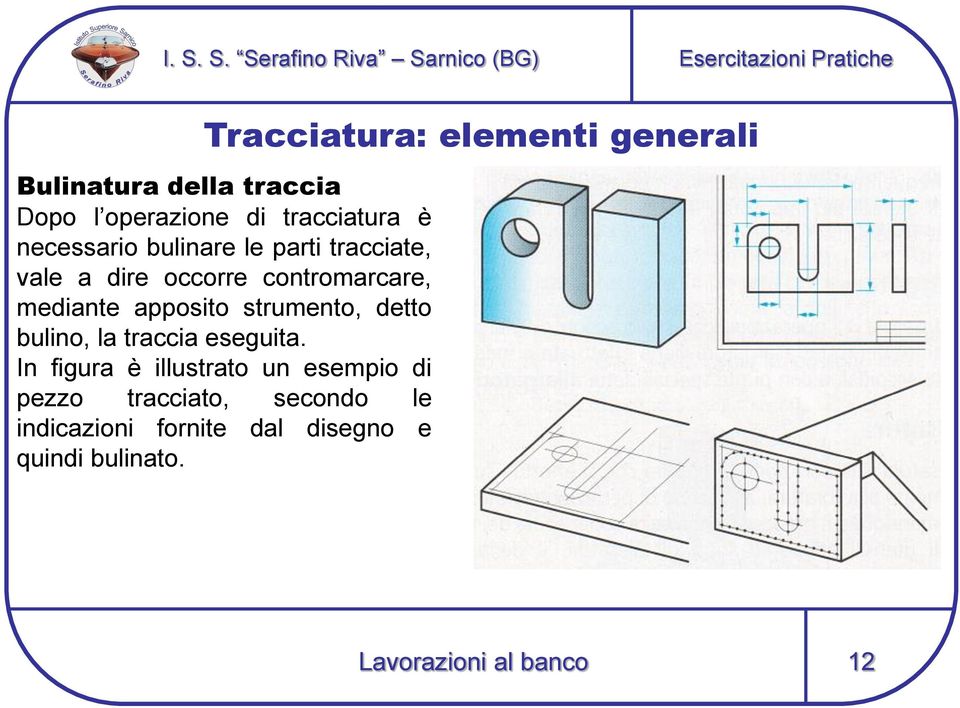 strumento, detto bulino, la traccia eseguita.