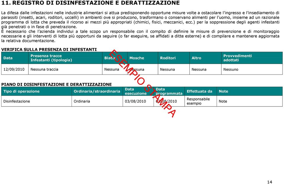 più appropriati (chimici, fisici, meccanici, ecc.) per la soppressione degli agenti infestanti già penetrati o in fase di penetrazione.