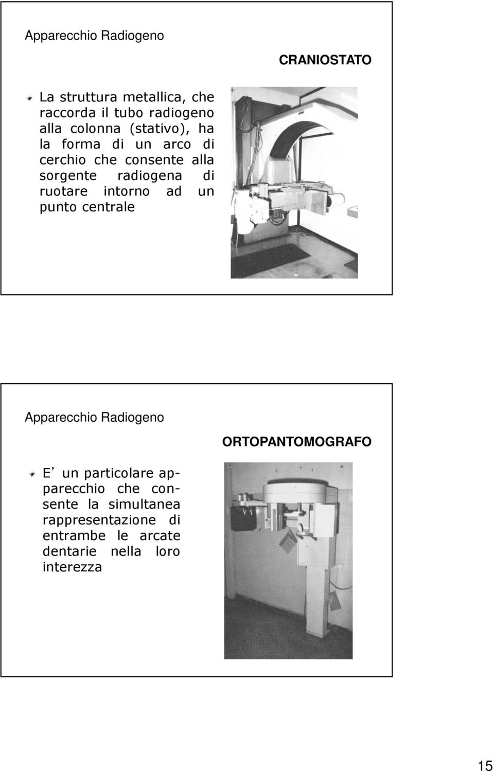 ruotare intorno ad un punto centrale ORTOPANTOMOGRAFO E un particolare apparecchio che