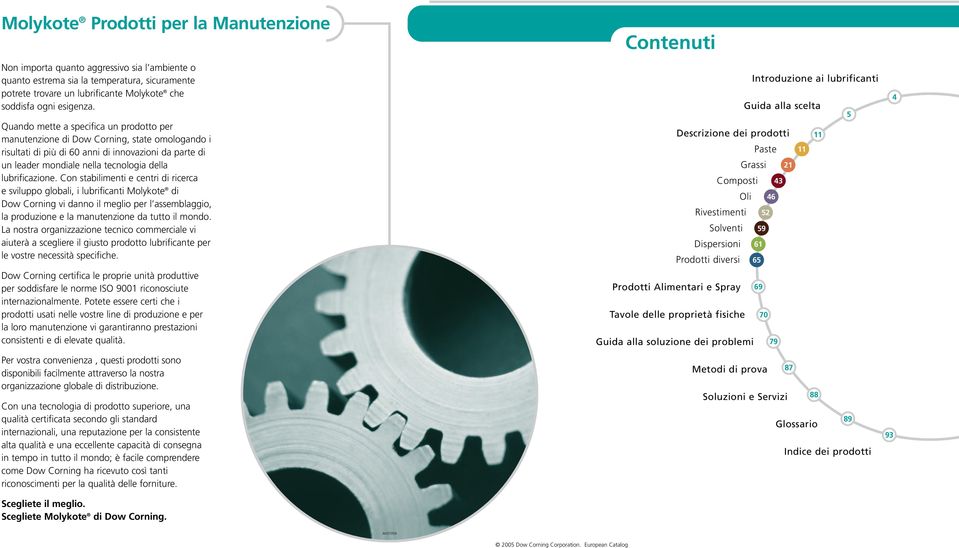 lubrificazione.