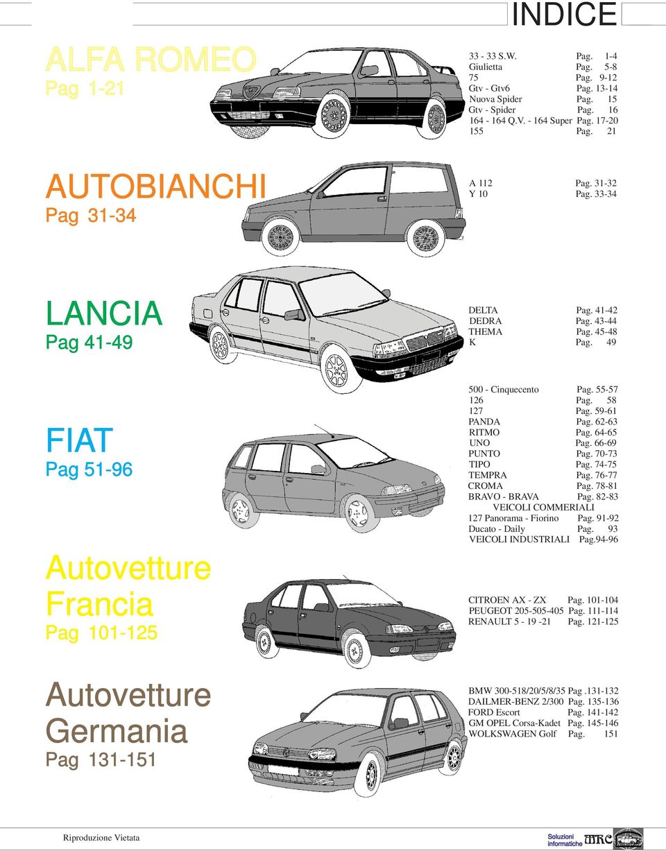5557 126 Pag. 58 127 Pag. 5961 PANDA Pag. 6263 RITMO Pag. 6465 UNO Pag. 6669 PUNTO Pag. 7073 TIPO Pag. 7475 TEMPRA Pag. 7677 CROMA Pag. 7881 BRAVO BRAVA Pag.