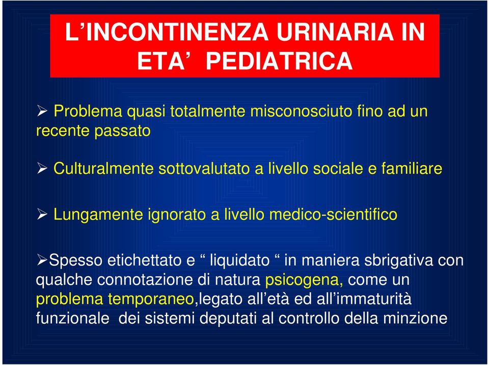 Spesso etichettato e liquidato in maniera sbrigativa con qualche connotazione di natura psicogena, come un