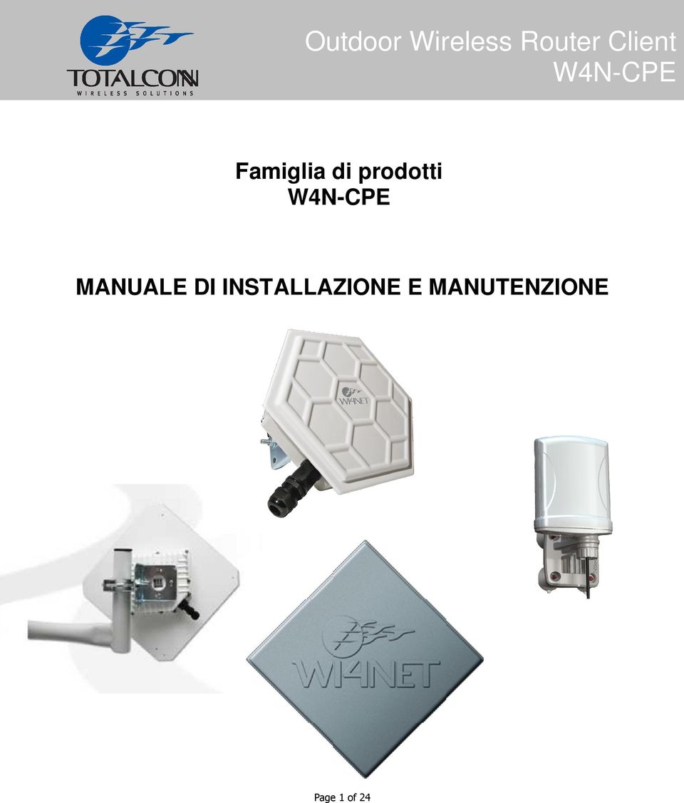 prodotti W4N-CPE MANUALE DI