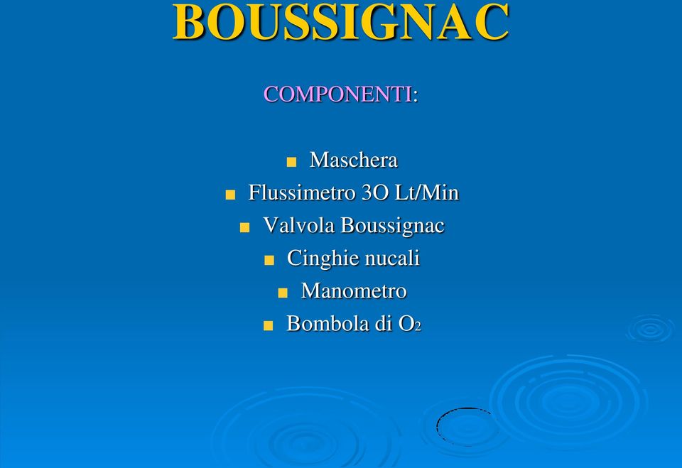 Lt/Min Valvola Boussignac