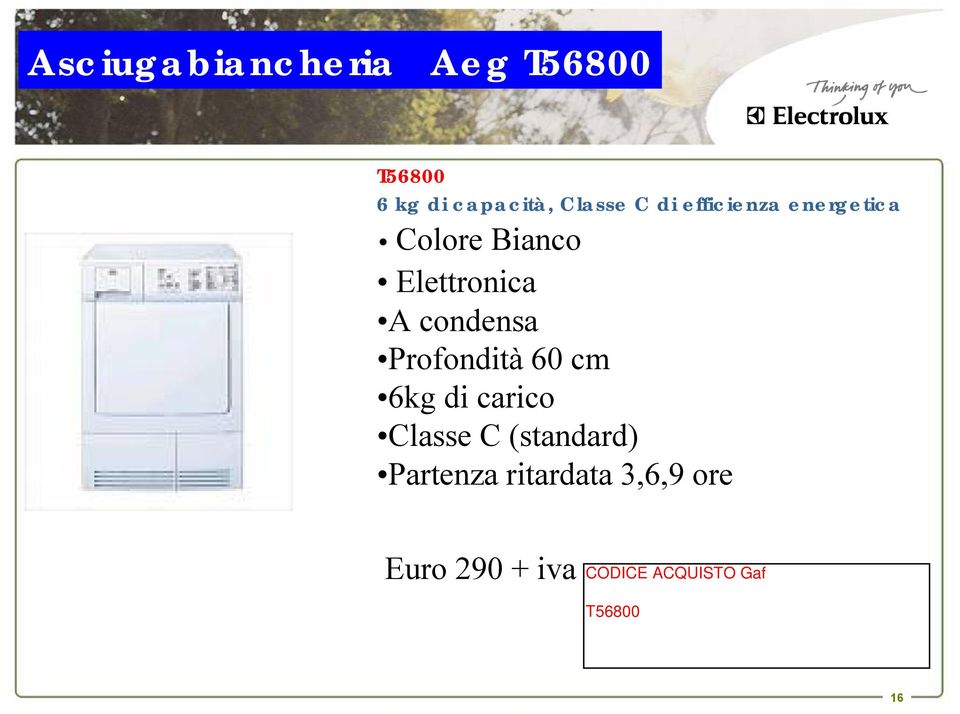 Elettronica A condensa Profondità 60 cm 6kg di carico