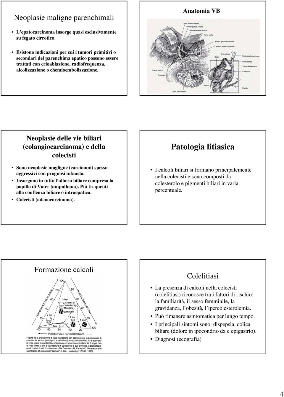 Neoplasie delle vie biliari (colangiocarcinoma) e della colecisti Sono neoplasie magligne (carcinomi) spesso aggressivi con prognosi infausta.