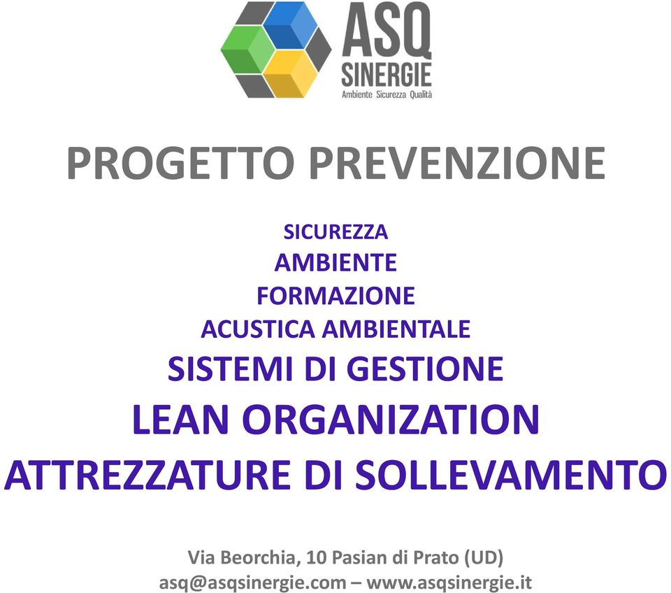 ORGANIZATION ATTREZZATURE DI SOLLEVAMENTO Via