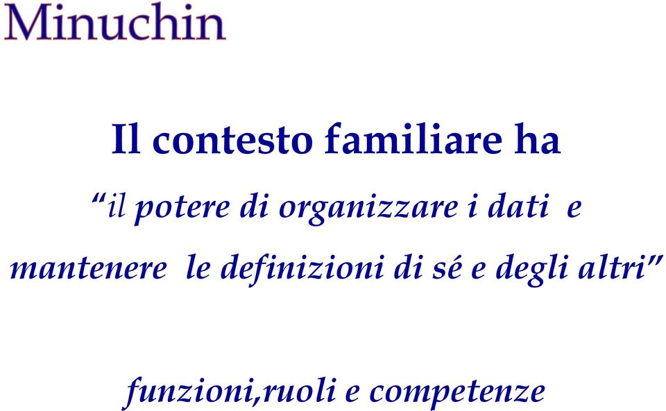 mantenere le definizioni di sé e