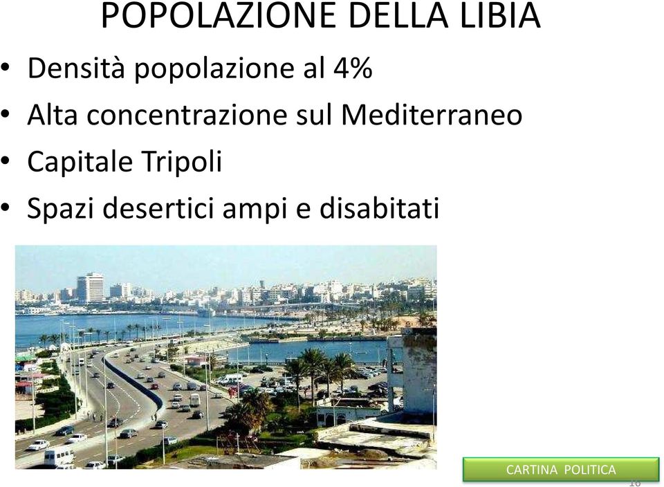 sul Mediterraneo Capitale Tripoli Spazi