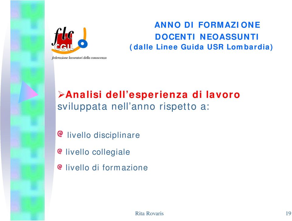 livello disciplinare livello