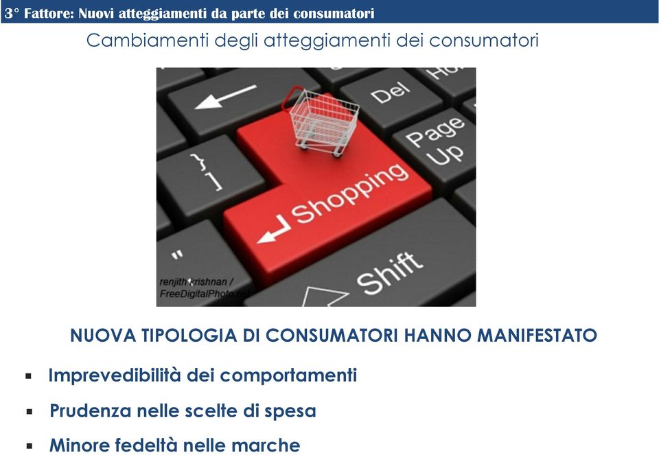 TIPOLOGIA DI CONSUMATORI HANNO MANIFESTATO Imprevedibilità