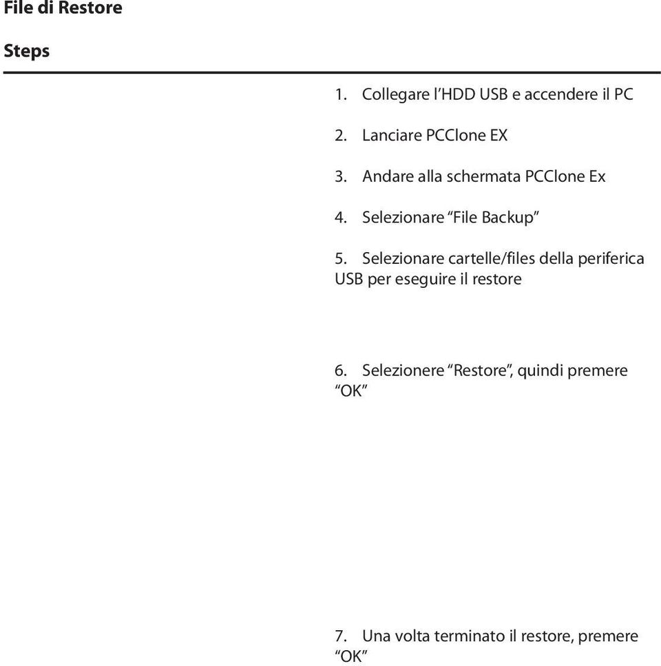 Selezionare File Backup 5.